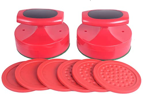 Plastic Air Hockey Strikers/Pushers, 2 PCS 4 Plastic Air Hockey Pushers and 6 PCS 2.875 Pucks Replacement for Game Tables Goalies Equipment Accessories