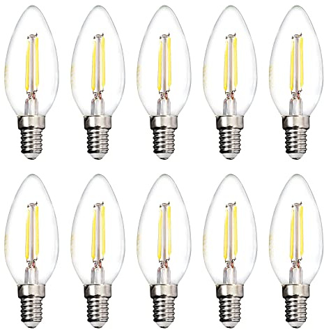 10er SET E14 LED Leuchtmittel 2W 230V warmweiß 3000K Ø35mm Lampen Filament Retro 200 Lumen DE-Händler