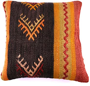 kelim kissen 40x40 cm handgefertigt kelim kissenbezug orientalische kissen kopfkissen viereckig dekorative bohemian kissenhülle dekokissen sofakissen zierkissen code 4512