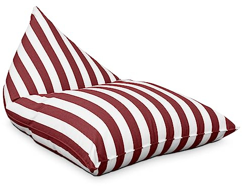 Deshome - Pouf Poltrona da esterno giardino idrorepellente sfoderabile: Pouf poltrona sacco con imbottitura lettino da esterno con imbottitura Puff design Light Pouf Bordeaux