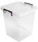 Plastic Storage Box Boxes Lid Handles Food Container Home Kitchen Office Box UK (15L Deep)