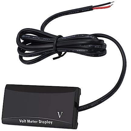 VICASKY Voltmetro Digitale LED Blu 12v per Auto Moto Barche Display Schermo a Colori, Misuratore Portatile Tensione Cc Resistente Intemperie e Antigelo