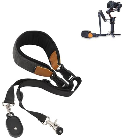 Plyisty Tracolla Stabilizzatrice per Ronin, Tracolla Gimbal per Ridurre il Peso con Piastra di Base, Tracolla Regolabile con Imbottitura Morbida per Ronin RS 3 RS 4 RS4 PRO