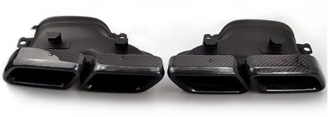 Punte di scarico quadruple for auto, silenziatore for auto, terminale di scarico compatibile for Mercedes-AMG C63 W205 C180 C200 C260L pre-facelift(Gloss)