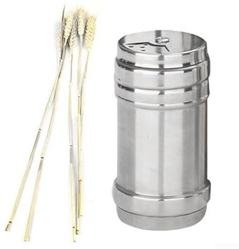 Salière et poivrière pratique en acier inoxydable, solution d'assaisonnement facile (S)