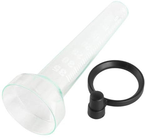 Tiardey Pluviómetro para Exteriores con Soporte, colector de Lluvia de plástico para jardín y Granja, Herramienta de medición meteorológica Duradera y fácil de Usar, Color Verde Claro