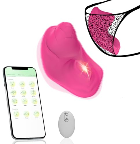 Jinqian Butterfly Vibrator mit APP Fernbedienung Sex Spielzeug für die Frau,Vibro Ei Mini Vibration für Frauen mit 9+3 Vibrationsmodi Auflegevibrator Vibratorensets für Frauen Klitoris