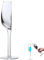 BOSENIYU Mezza bicchieri da vino Set di 2 bicchieri da vino divertenti riutilizzabili in vetro tagliato a metà, calici da vino rosso semicircolari (1 pz)