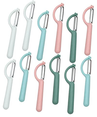 Garneck 12piezas Pelador De Patatas y Zanahorias Para Cocina Práctico y Resistente Al Desgaste Para Pelar Fácilmente