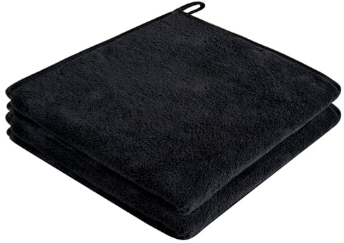 VIVOTE Lot de 2 Serviettes d'invité en Microfibre, Super Douces et absorbantes, Serviette Suspendue en Microfibre pour Cuisine et Salle de Bain, Serviettes à Main sèches, 40 x 40 cm, Serviettes de