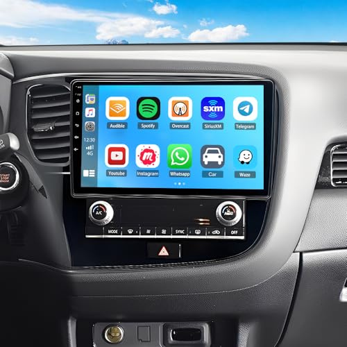 Car Radio Stereo for Mitsubishi Outlander 2020-2022 with CarPlay Android Auto,10 Inch HD Touchscreen Radio Touch Screen Android 13 Car Stereo 2G+ 32G Bluetooth WiFi FM GPS Mirror Link SWC