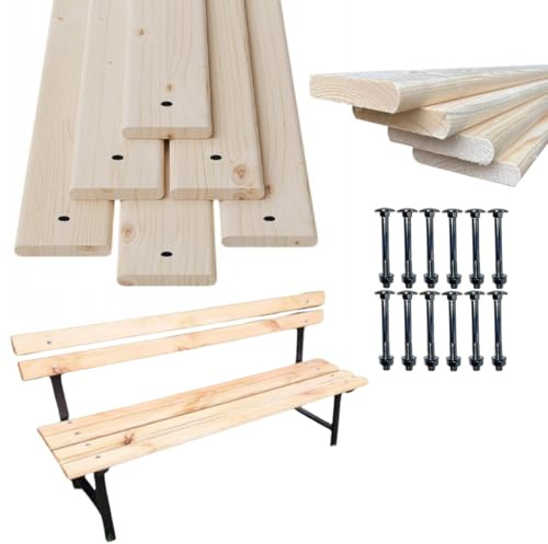 Anwicar Bretter für Gartenbank 6 Stück - Bretter Set Passend für alle Bänke mit Rückenlehnen - 150 cm
