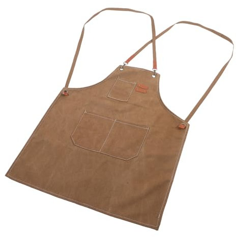 HOMSFOU Delantal De Barbacoa Para Cocina Delantal De Trabajo Con Bolsillo Para Barbacoa Al Aire