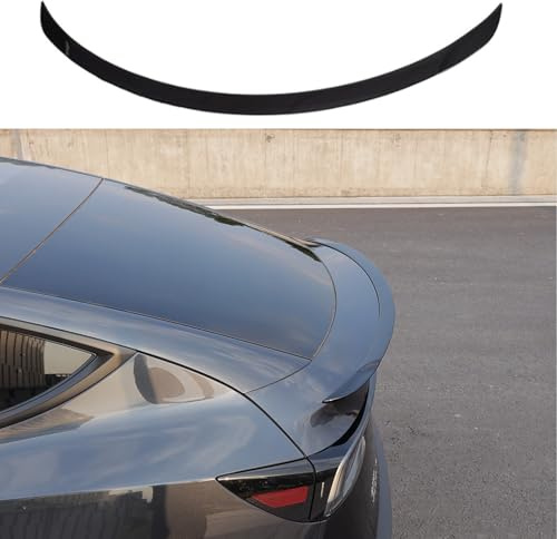 Ywooon Aileron de Coffre Arrière Aile de Queue de Voiture ABS Remplacement pour Model Y 2025 Juniper Spoiler Wing Couvercle de Lèvre de Coffre Arrière pour Tesla Y Juniper (Noir Brillant)