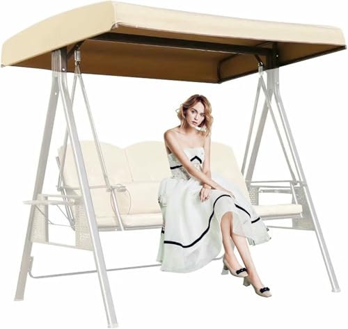 Replacement Canopy for Swing Seat, Sunscreen Patio Swing Canopy Cover, Waterproof Swing Top Cove