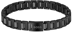 BOSS Jewelry Bracelet à Maillons pour Homme Collection CANDOR JEWELRY en Acier Inoxydable Noir - 1580752