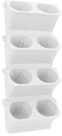 Vaso Verticale per Giardino - Fioriera da Esterno 4 Pezzi,Arredamento per la Casa Fioriera Verticale Multilivello per Ufficio Cortile Giardino Soggiorno Ingresso Balcone Portico e Altri Spazi Interni
