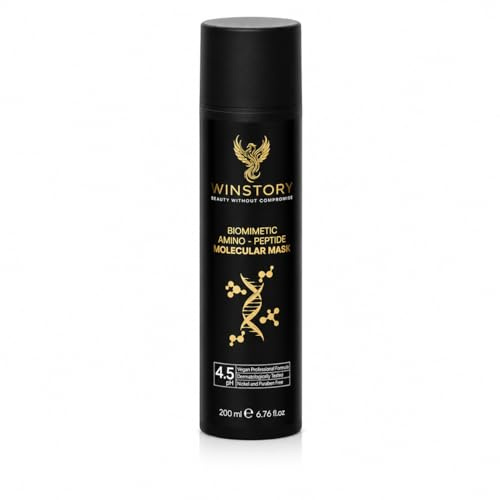 WinStory Leave-In Haarmaske 200ml - Biomimetische Aminopeptide Tiefenreparatur, Anti-Frizz, Glanz für blondiertes Haar, Made in Italien