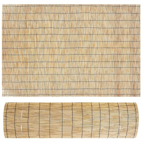 Natürlicher Bambus – dekorative Gartenzaun-Rollen für den Außenbereich, 180 x 500 cm – perfekt für Balkonfenster und Sichtschutzlösungen im Innenbereich.