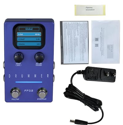Guitarra de pedal Looper con máquina de ritmo, estación de bucle y batería de la guitarra Pedal Pedal rítmico Beat Machine Efectos de la guitarra Pedal