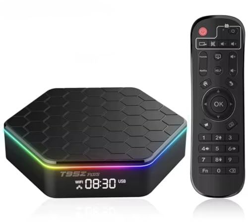 Android 12.0 TV Box with Quad Core Processor, 4GB RAM 32GB ROM, 4K UHD Streaming Media Player, WiFi 6 Dual Band, Bluetooth 5.0, Ethernet LAN