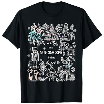 The Nutcracker Ballet Clara Christmas Tree Holiday Dance T-Shirt