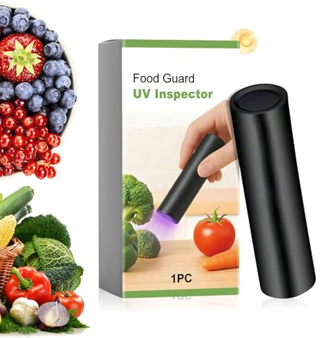 UV-Taschenlampe für Gemüse-Inspektion, Lebensmittelsicherheitstestwerkzeuge, Obst-UV-Tester, Licht, für Hobbyköche, Reisende, Restaurant, Hotel, Küche, Picknick, Camping, Fleisch