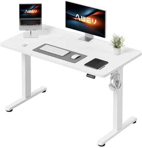 AWEV Electric Standing Desk 120 x 60cm Height Adjustable Desk, Splice Board