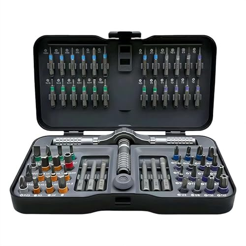 Set di cacciaviti a cricchetto, kit di cacciaviti magnetici 66 in 1 con punte in acciaio S2, albero flessibile e strumenti combinati fai da te per assemblaggio di mobili, riparazione elettronica di