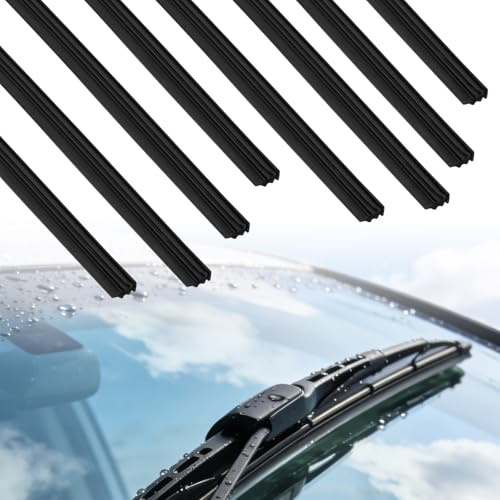 Nujvnuj 8 Stück Scheibenwischer Gummi 800mm Schwarze Naturkautschuk Universell Ersatz Für Alle Scheibenwischer Kompatibel Mit Auto Fensterwischer