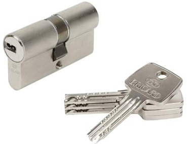 Bricard 15701 Cylindre Astral 2,9 en Laiton Nickelé 10 pistons/2 entrées 30 + 30