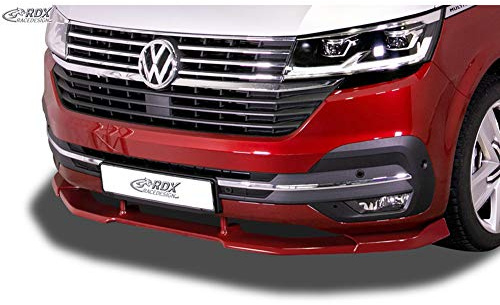 RDX Frontspoiler VARIO-X für T6.1 (für werkseitig lackierte und unlackierte Stoßstange) Frontlippe Front Ansatz Vorne Spoilerlippe, Unlackiert | kompatibel mit Volkswagen Transporter T6 Facelift (T6.1) 2020- (lackierte & unlackierte Stoßstange) (PU)
