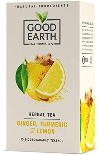 Good Earth Ginger, Turmeric and Lemon Tea, 15 Bags