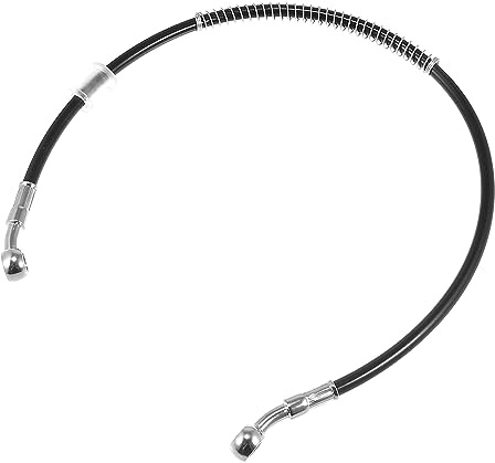 Motoforti 60 cm Länge 10 mm ID Stahlflex Bremsleitung Hydraulikleitung Motorrad Ölschlauch Rohr Edelstahl geflochtenes Kabel für ATV Motocross Sport Fahrräder Street Bikes schwarz