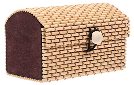 Happyyami 12stücke Miniatur Bambus Schatztruhe Mit Vorhang Für Aufbewahrung Kleiner Gegenstände Wie Schmuck Und Münzen Tolle Deko-box Für Zuhause Geschenkbox