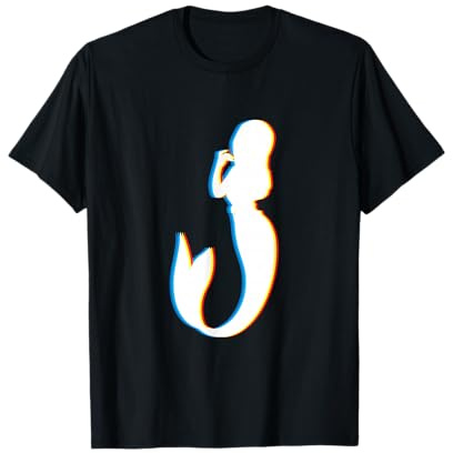 Meerjungfrau Shirt für Damen Mädchen Kleidung Kostüm Meerjungfrau Schwanz T-Shirt