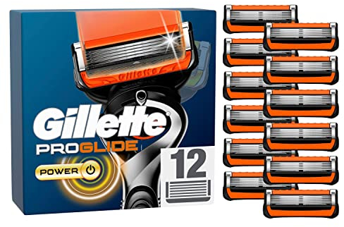 Gillette ProGlide Power Rasierklingen für Rasierer, 12 Ersatzklingen für Nassrasierer Herren mit 5-fach Klinge