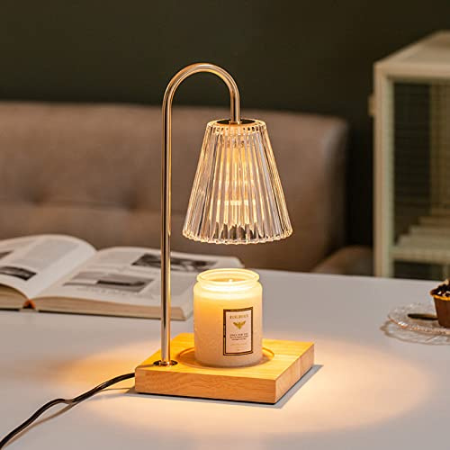 Lampada elettrica scaldavivande per candele profumate, dimmerabile, candela a fusione di candele con 2 lampadine, senza fiamma, lampada di cera profumata per la decorazione della casa (trasparente A)