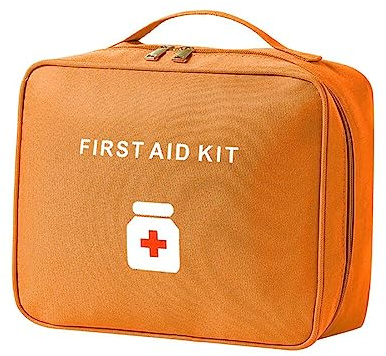 Oxford Gewebe Medizintasche für Notfälle Betreuertasche Reiseapotheke Tasche Leere Erste Hilfe Set Medizinkoffer Sanitätstasche,Tragbar Mini Klein Leer Medizin Behälter Tasche für Reisen,Orange L