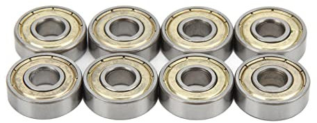 HERCHR 8 Stück 608-ZZ Kugellager, 8 X 22 X 7 Mm, Kohlenstoffstahl, Versiegelt, Abgeschirmt, Miniatur-Rillenkugellager Für Rollschuhe, Tanzbretter
