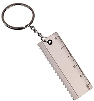 Schlüsselanhänger, 5 cm, klein, Mini-Kupfer-Lineal, Schlüsselanhänger für Schlüssel, Kupfer, für Herren, Damen, Geschenk, tragbar, gerades Lineal, Werkzeug