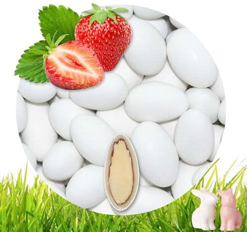EinsSein 0,5kg Schokoladeneier Osterei Schoko Erdbeere weiss | Schokoladeneier für Kinder Erwachsene | Schokoei Ei für Ostern | Leckere Ostersüßigkeiten Süßigkeiten für die Osterhasen Suche