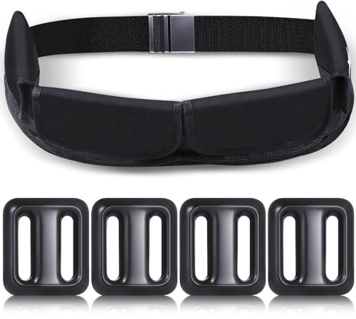 Tellegloww 4 Pcs 2.2 lb Dive Weights Belt for Scuba with 4 Pocket Zippered Scuba Weight Belt with Metal Quick Release Buckle Coated Dive Weights for Free Diving Spear Fishing Fit for Waist 32 to 52