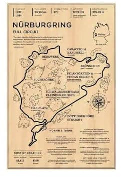 Leinwanddruck F1 Formel-Rennplakat, Ästhetik, Rennen, Monaco, Grand Prix Von Monaco, Rennstrecke, Wandkunst, Wandbild, Heimdekoration, Vintage-Leinwandgemälde, Geschenk, 21 X 30 Cm, Ohne Rahmen