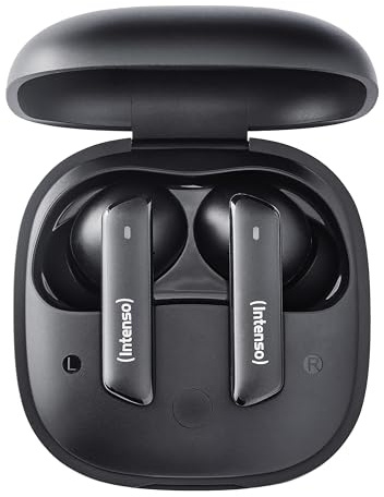Intenso Buds Pro - TWS True Wireless Kopfhörer T510HAE mit Hybrid ANC, ENC, Bluetooth und bis zu 35 Std. Musikwiedergabe, Schwarz