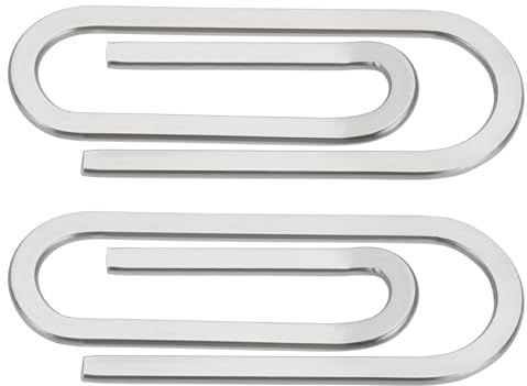 SG Store 2 clips de acero inoxidable estilo clip para billetera de 6,5 cm x 2,5 cm, diseño minimalista, clip de dinero para hombre, plata, 6.5x2.5x0.2cm