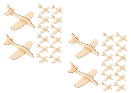 TOYANDONA 48stücke Holz Flugzeug Modelle Unfertige Bastelsets Für Kreatives Handwerk Und Malspaß Für Kindergarten Und Kunstprojekte
