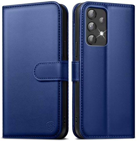 EASDNB Handyhülle für Samsung Galaxy A53 Hülle Wallet Premium Leder Klappbar für Samsung A53 5G Flip Case Magnet Kartenfach Standfunktion Tasche Schutzhülle für Galaxy A53,Königsblau