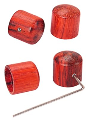 BESTonZON 4stücke Effektpedal-regler Aus Rosenholz Mit Schraubenschlüssel Gitarre Und Bass Langlebige Knöpfe Für Präzise Lautstärkeregelung Und Einfache Installation