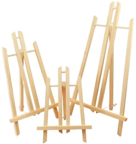 Caballete de arte de madera plegable pequeño y mediano Caballete de exhibición for artistas al aire libre Pintura multifuncional Tablero de dibujo de madera Caballete de exhibición portátil for pintur